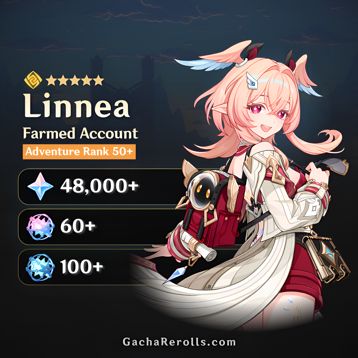 Linnea Genshin Impact Farmed Starter Account