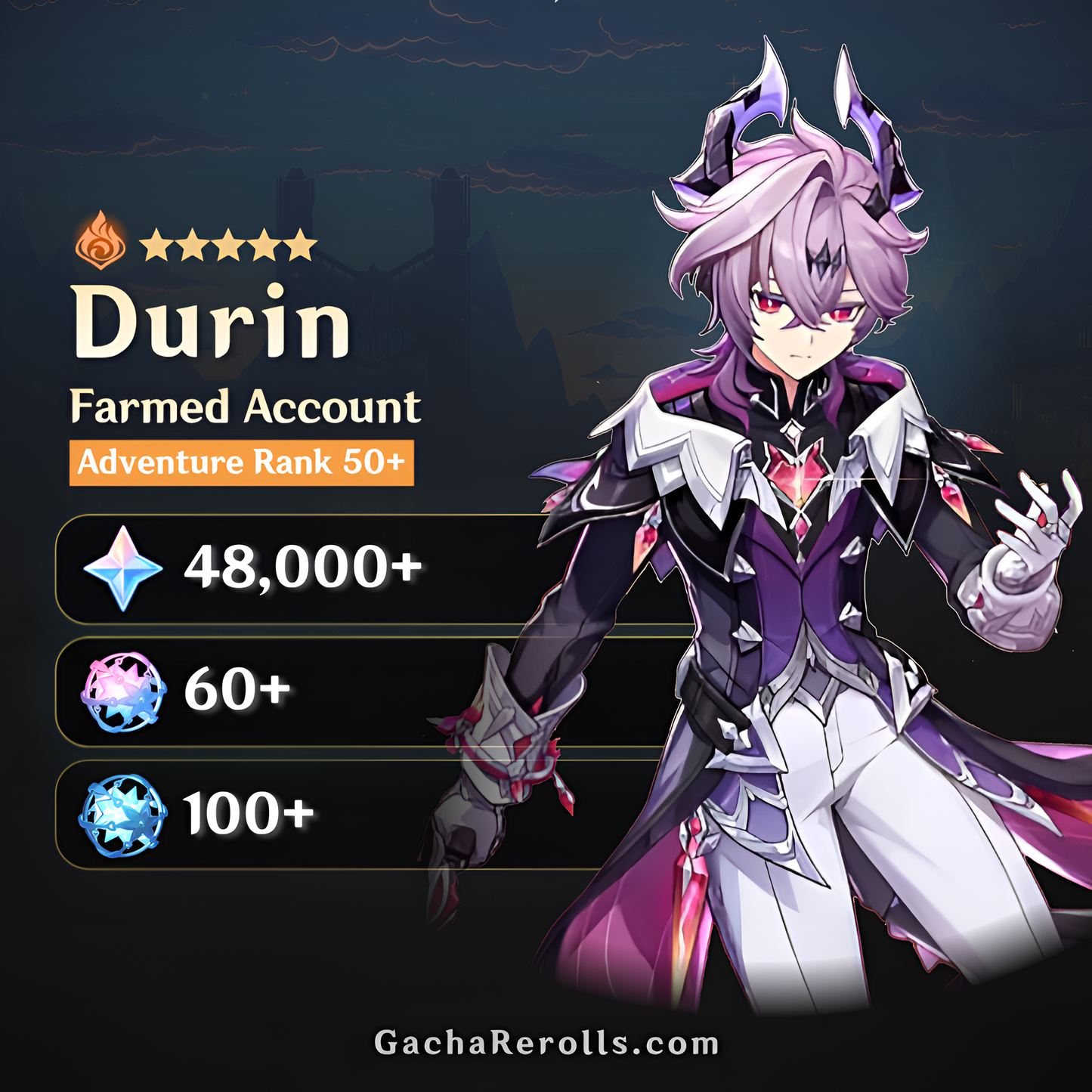 Durin Genshin Impact Farmed Starter Account