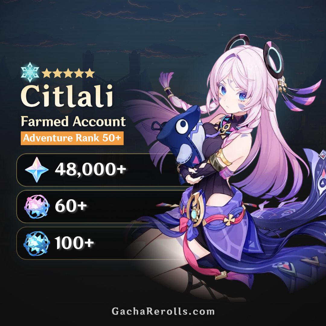 Citlali Genshin Impact Farmed Starter Account