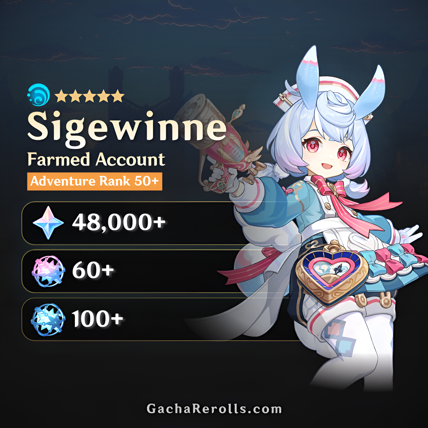 Sigewinne Genshin Impact Farmed Starter Account