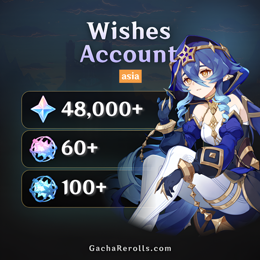 Genshin Reroll Account with Primogems [Asia]