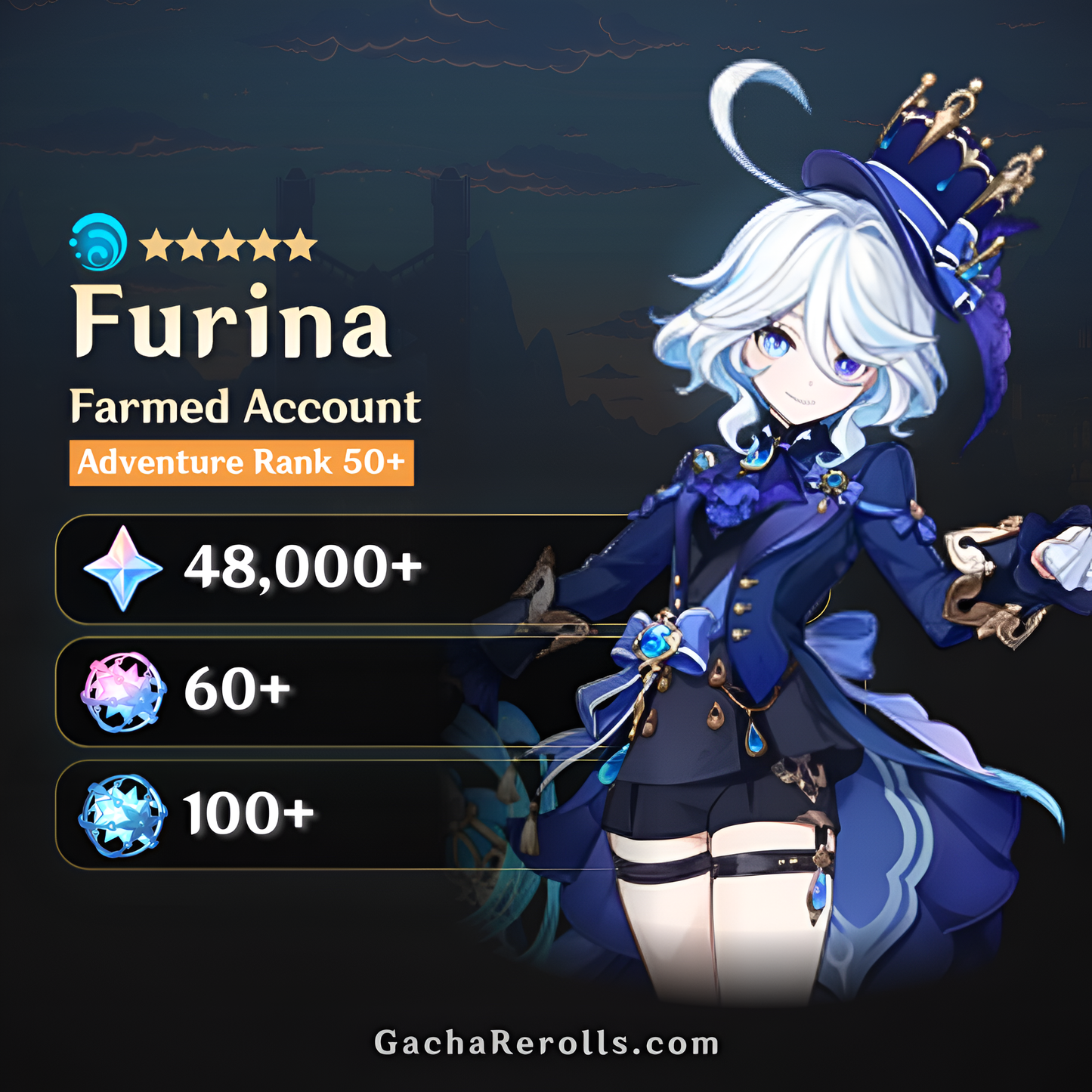 Furina Genshin Impact Farmed Starter Account